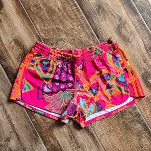 Adidas Womens FARM Rio Pacer 3-Stripes Knit Shorts,Vivid Berry,S